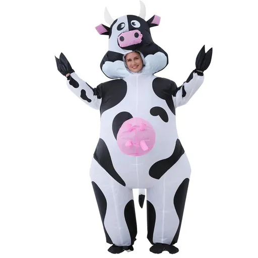 Inflatable Costume Funny Cow Cartoon Design Adult One Size
