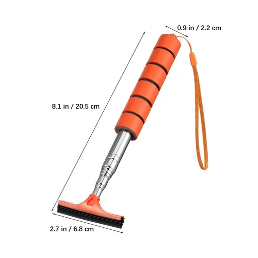 Car Window Squeegee and Cleaning Brush for Windshield, Rear View Mirror, and Cleaning Tool