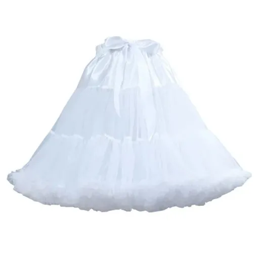 House Of Dasein Lolita Cosplay Women Underskirt For Wedding Dress Clothing Kawai Fairy Maid Pink Petticoat - White