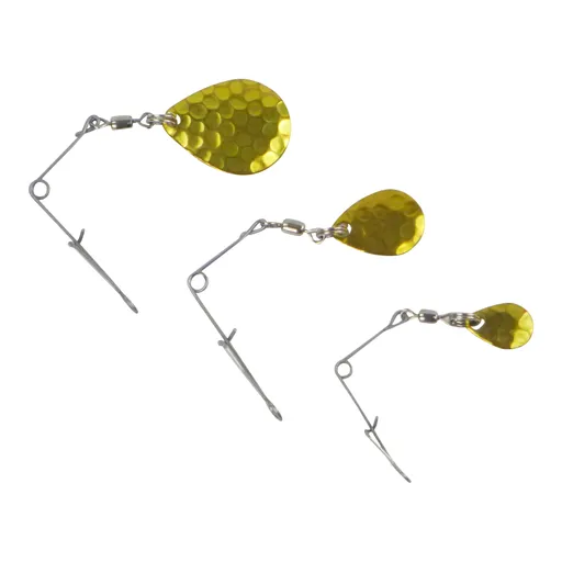 Swimerz Jig Spinner, Small, Hammered Brass, 5 Pack