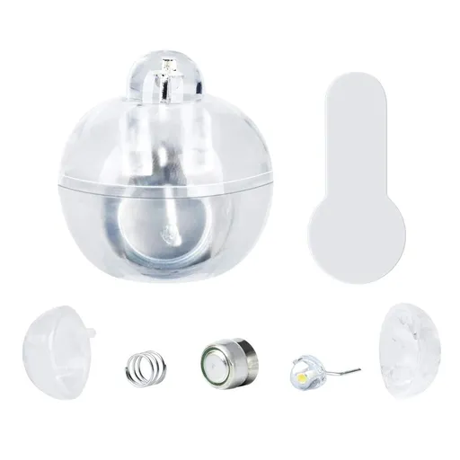 LED Light-Up Balloons Mini Round Flash Warm White 2 Piece