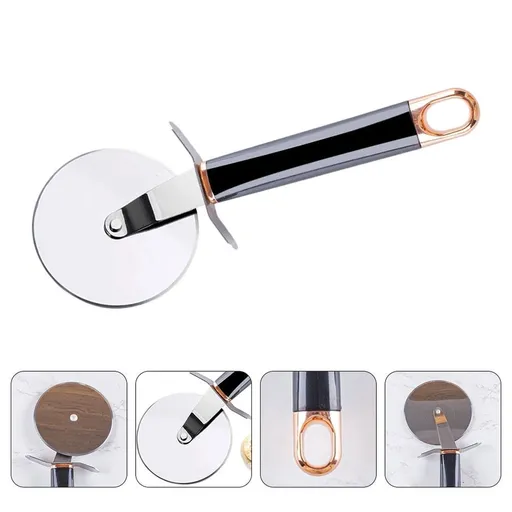 Pizza Wheel Cutter with ABS Handle, 1 Piece Pizza Slider Cutter for Kitchen Use, Easy to Clean and