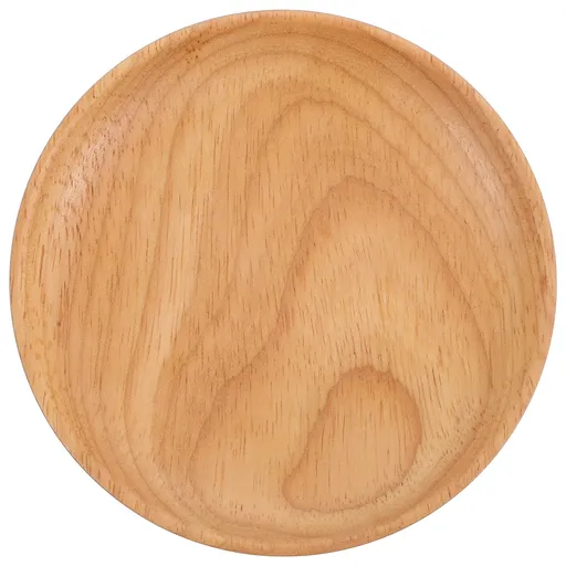 Flat Wooden Dinner Plate Beige For Wedding 1Pcs 4.9In 12.50X12.50X2.00CM Beige