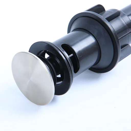 Bathroom Sink Drain with Overflow, Pure Home Pop Up Sink Drain for Bathroom Vessel Sink- Polished Chrome