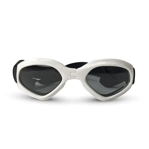 Small Dog Goggles Sun' UV Protection Puppy Goggles Windproof Small Pet Sunglasses for Eyes Protection (White)