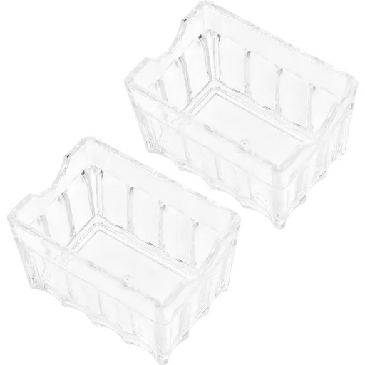 2-Pack Acrylic Sugar Bag Holder with Rectangle Bracket, Kitchen Storage Container and Organizer for Pantry