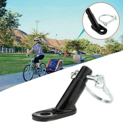 Bicycle Trailer Coupler Hitch Black Universal Cycling Adapter Accessories Rear Replacement Axle Hitch Attachment for Child Pet