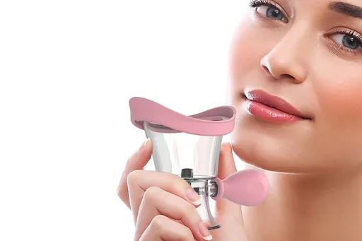 Manual Air Pressure Eye Cleaning Cup Clear Silicone Eye Cup -Pink