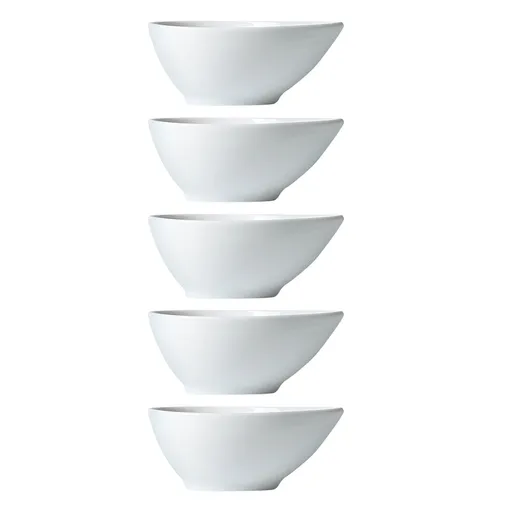 5Pcs Soy Sauce Bowl Compact Size White for Dining Table Decoration