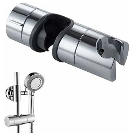 Holder of Shower a Hand of Adjustable of Replacement for Bar Coulissante of 18 a of Clamp for Rail of Gray, Chrome, 25 mm