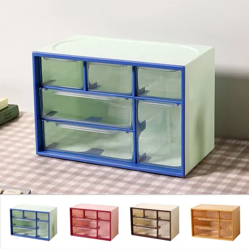 Mini Drawer Organizer, Small Organizer With 9 Drawers, Plastic Desktop Craft Storage Box, For Office Home Room Jewelry Cosmetics Collection