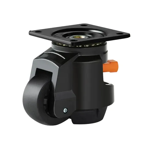 Leveling Casters, Set of 4, 1000 kg Total Load Capacity, 63.5 mm, 360 Degree Swivel Caster Wheels, Machine