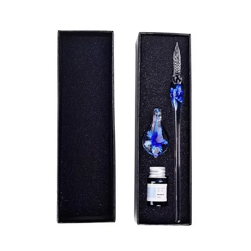 Glass Calligraphy Dip Pen And Ink Set Glass Dip Crystal Pen With Ink And Holder For Writing Art Decor Gift 5ml