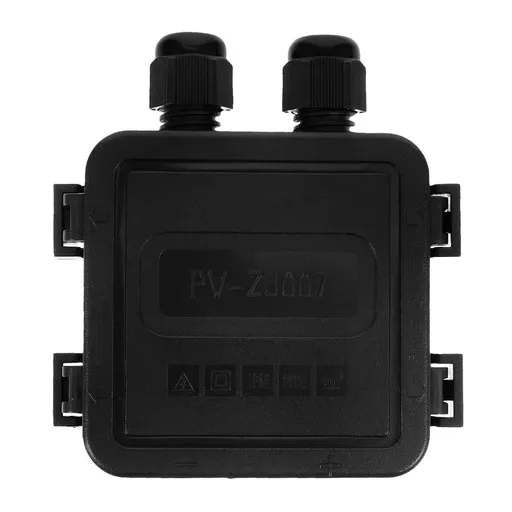 Black Electrical Junction 1 Set 8.482.3 cm Solar Power Enclosure for Outdoor and Indoor Use