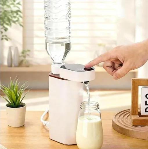 Instant Hot Water Dispenser Mini Portable Water Heater 2000W 3 Seconds Fast Heating Milk Tea Coffee 5 temperatures for Home Kitchen Hotel Office Camping Travel Hiking - White - Size 20*13cm