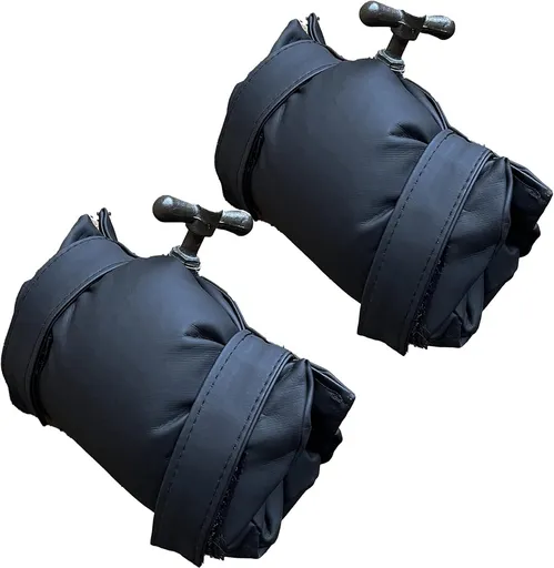 2 Pieces Frost Protection Cover - Tap Freeze Cover - Frost-Free Outdoor Tap Protection Cover - Outdoor Tap Covers - Frost Protection - Outdoor Tap Cover - Frost Protection Facade Tap - Frost Cover - Anti-frost - Waterproof Reusable - Black