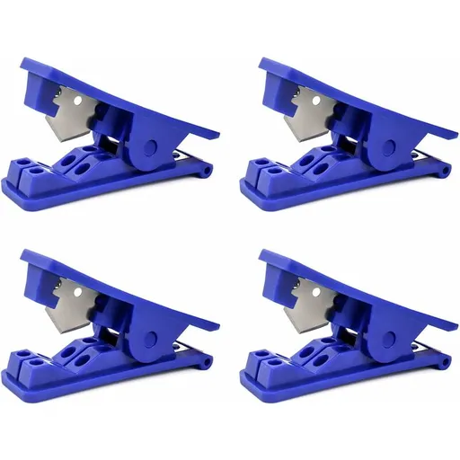 4 pcs Pipe Cutter, Economical Plastic Rubber Tube Cutter For Silicone Pvc Pu Nylon Tubing, Up To 12Mm Od, Blue