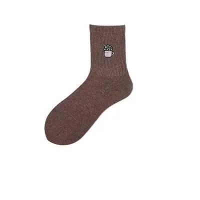 House Of Dasein Little One Dino Sockies - Brown Succulent