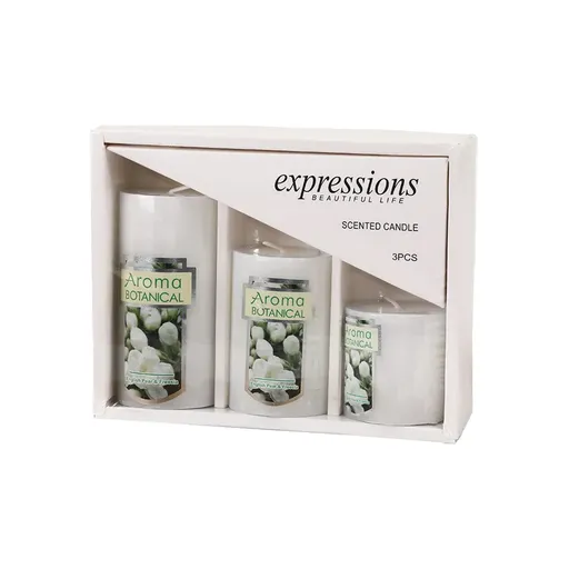 Classic Simple Cylindrical Scented Candles for Home Use Aromatherapy Decoration - White