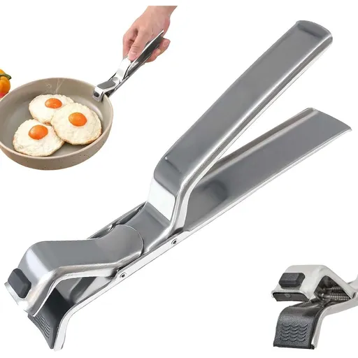 Upgraded Stainless Steel Hot Plate Gripper - Anti-Scald Hot Plate Gripper Tongs for Secure Handling of Bowls, Pots & Dishes from Microwave, Dishwasher Safe