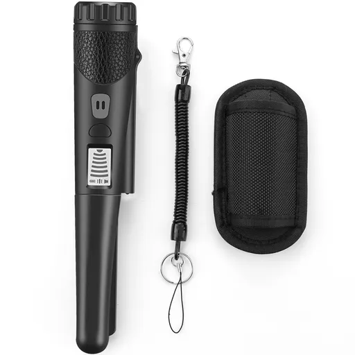 Handheld Metal Detector Positioning Rod Detector Metal Pinpointing Pinpointer Pin Pointer Waterproof Metal Gold Detector Tester LCD black