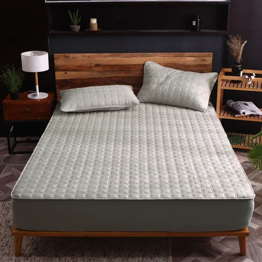 Cotton Mattress Cover 90x200cm Gray Grid Gray grid 180*220cm brown mat