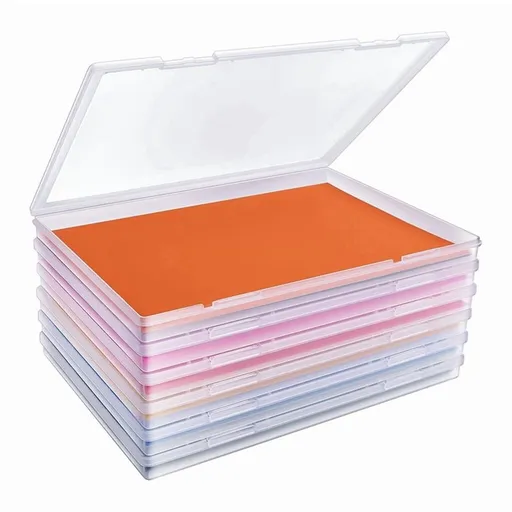 6 Pack Photo Storage Box, Fits 8In X 10In Photo, Scrapbook Paper Storage with Snap-Tight Latch, for Protecting Scrapbook,6 Pack * Photo Storage Box,Transparent