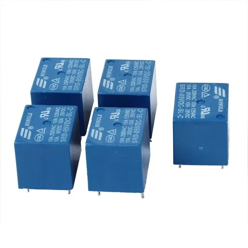 5 piece 5V DC Mini Power Relay PCB Type Power Relay,5 x Power Relay,As shown