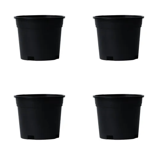 Black Nursery Pots 3 Gallon, Thick Planters with Drainage Holes for Gardening, Flowers, Vegetables - Injection Molded Planting Containers Suitable for Soil or Hydroponic Growing Systems
