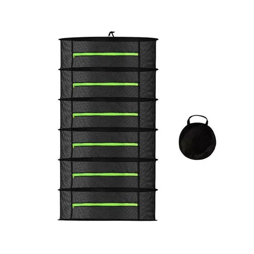 2-8 Tier Drying Net Large Shelf Hydroponic Hanging Grow Herb Plant Dry - 6 Layers