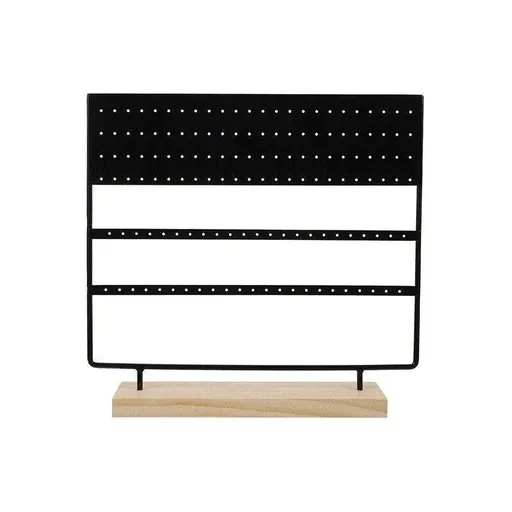 Earring Stand Display Rack 3-Tier Ear Stud Holder Jewelry Organizer 144 Holes - Black