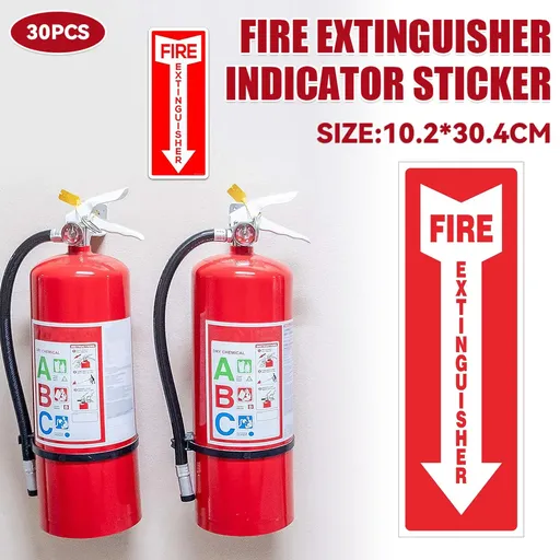 30PCS Fire Extinguisher Indicator Sticker Long-Lasting for Fire Safety Use