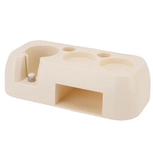 Coffee Tamping Station ABS Universal Coffee Tool Holder for 49mm 51mm 53mm 58mm Tamper Distributor Portafilter Beige