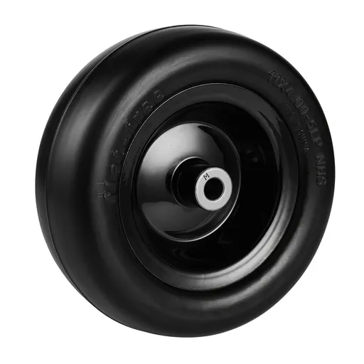 Lawn Mower Tires with Rim, 11x4-7" Tubeless Tractor Tires, 2-Pack Tire and Wheel Assemby, Flat-free PU Tire, 3.4" Centered Hub, 3/4" Bushing Size, 20 PCS Adapters for Riding Mowers Lawn Tractors