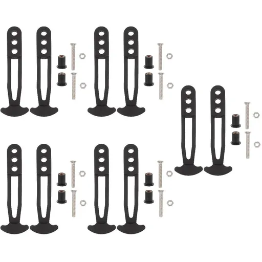 10-Pack Adjustable Telescoping Ladder Straps with Rubber Latch Bands for Boat and Marine Use, Retaining Bands with 3 Holes
