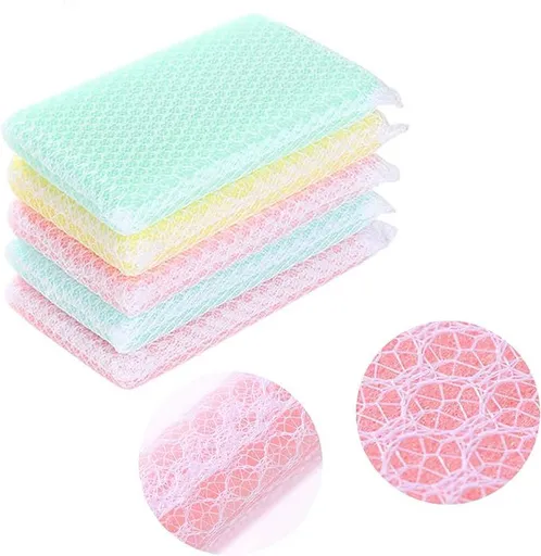 10 Pcs Kitchen Dishwashing Sponge Non Scratch Heavy Duty Scouring Pad, Odor-Free Microfiber Cleaning Sponge Wipes Scrub Pads for Cleaning Dishes Hard Surface Tools