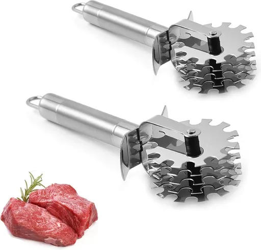 2 Pack Stainless Steel Meat Tenderizer Rollers