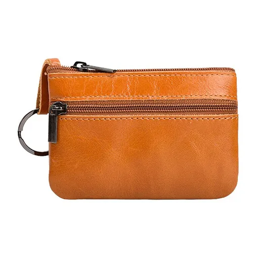 Leather Wallet Zipper Coin Purse Mens Wallets Key Holder Purse Money Clip Wallet Pocket Purse Men’s Wallet Mini Bag for Unisex
