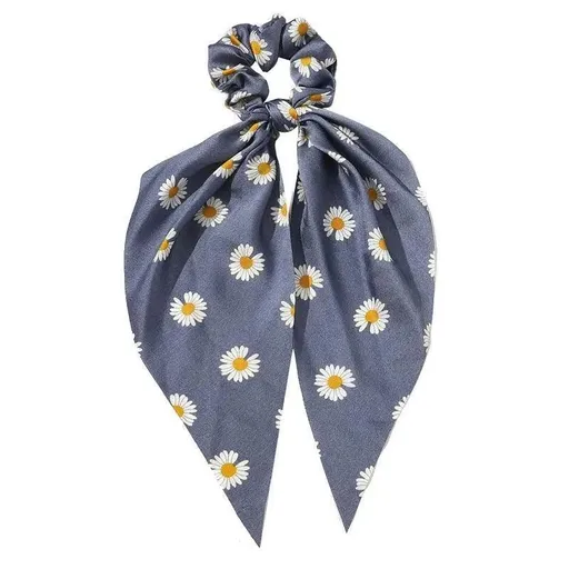Chiffon Ponytail Scarf Bow Elastic Hair Rope Tie Scrunchies Ribbon Hair Bands - 5