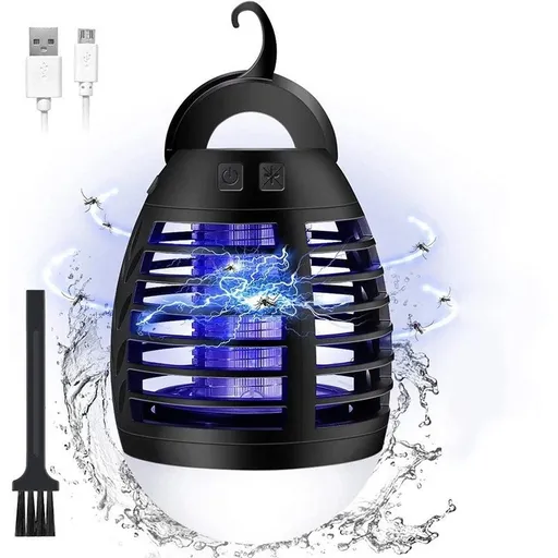 Bug Zapper Outdoor Mosquito Killer Lamp Portable Bug Zapper Rechargeable Camping Bug Zapper IP66 Waterproof Cordless Bug
