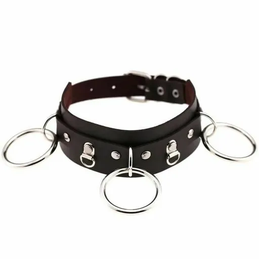 House Of Dasein Ring Collar Sexy Choker Harajuku All Colours Gothic - Coffee