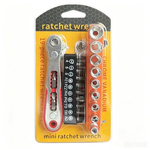 22‑Piece Mini Double‑Direction Ratchet Wrench Set Right Angle Screwdriver for Narrow Space Repair