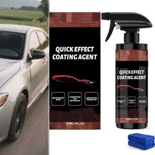 3-in-1 Quick Effect Car Coating Spray, Car Sealant Spray Set - High Gloss, Fast-Acting Car Care Spray, High Protection Quick Coat & Ceramic Shield for Car Paint