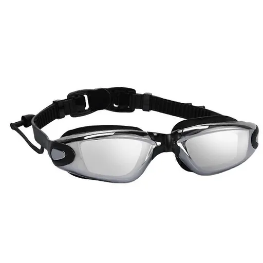 Anti-Fog UV-Protected Swimming Goggles, No-Leak Swim Goggles with Integrated Earplugs and Adjustable Strap