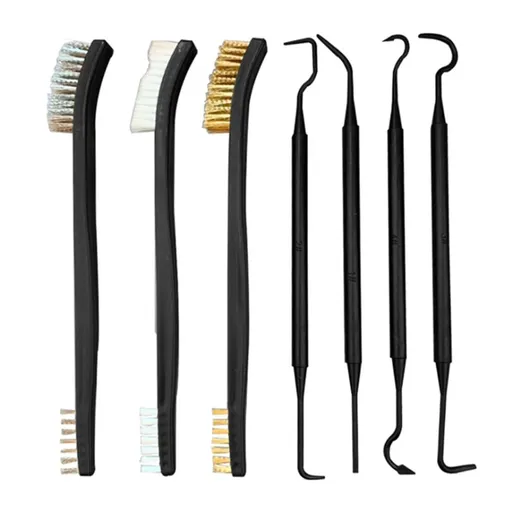 3pcs Wire Brushes with 4pcs Double Head Hook for Various Surfaces Metal Brush Effective Dirt Removal On Various Surfaces