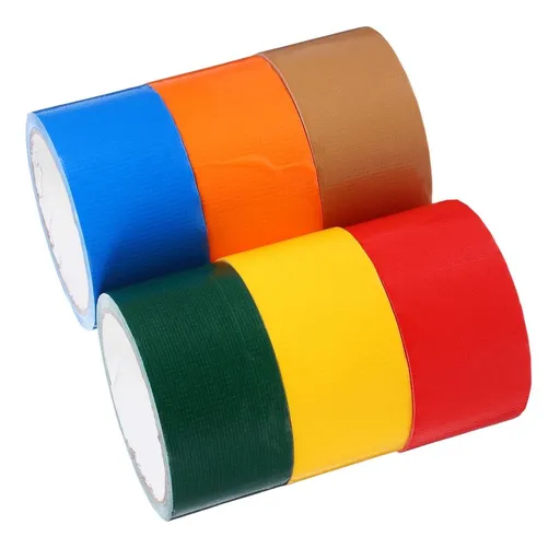 6 Rolls Duct Tape Packs Cloth Red Waterproof Easy to Cut for Crafts and DIY Projects