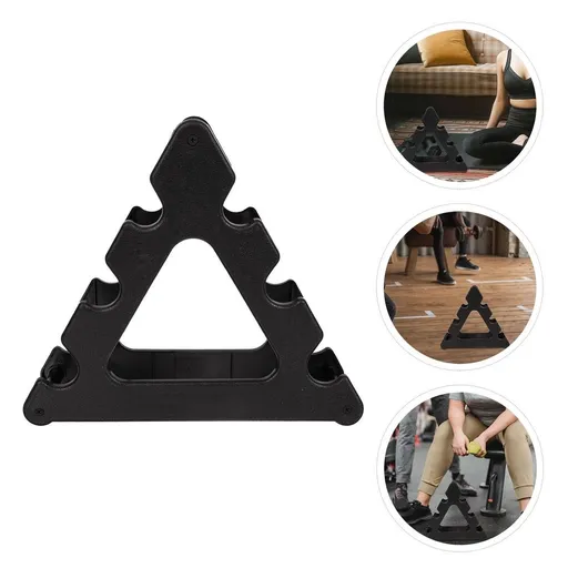 Black Plastic Dumbbell Rack for Storage Simple Design Wear Resistant 10.5x8.3x12.6 inches