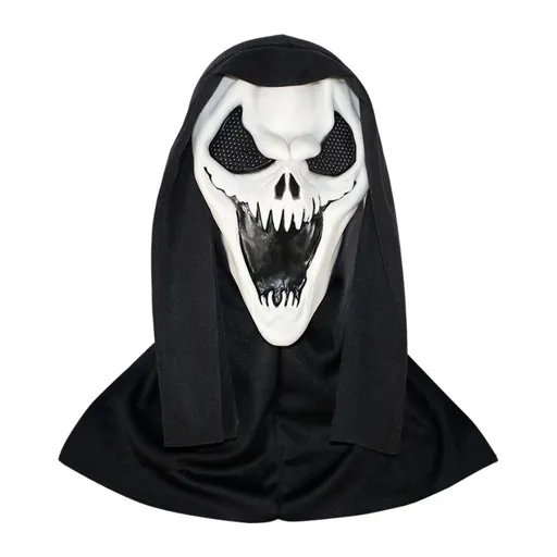 Scream Ghost Face Mask - Halloween Cosplay Latex Hood Mask for Horror Parties, Masquerades and Haunted Houses (Style 10)