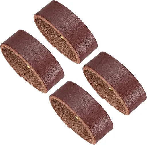 Leather Loop Keeper, Loops Belt Keeper Retainer Straps Replacement Reddish Brown 1.5"/1.6"