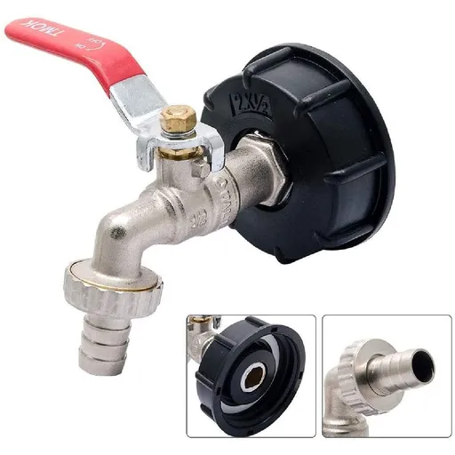 Tank Tap Adapter Brass Tap Coarse Thread Connector - Replacement Valve Fitting Parts, 17cm x 14cm x 5.5cm